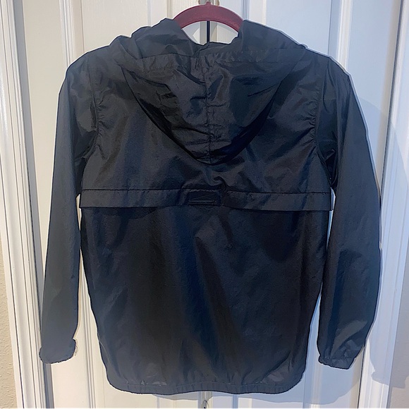 NWOT BOYS SIZE Medium CHAMPION Black and Turquoise Windbreaker Hoodie jacket . - Picture 3 of 13